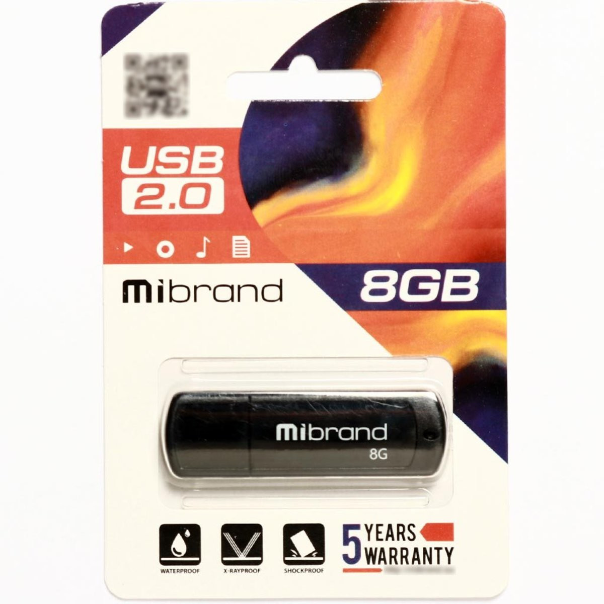 Флешка Mibrand USB 2.0 Grizzly 8Gb Black - 2