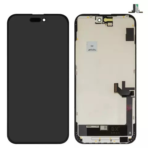 Дисплейний модуль для iPhone 15 Plus, High Copy, OLED, GX OEM hard, Black - 1
