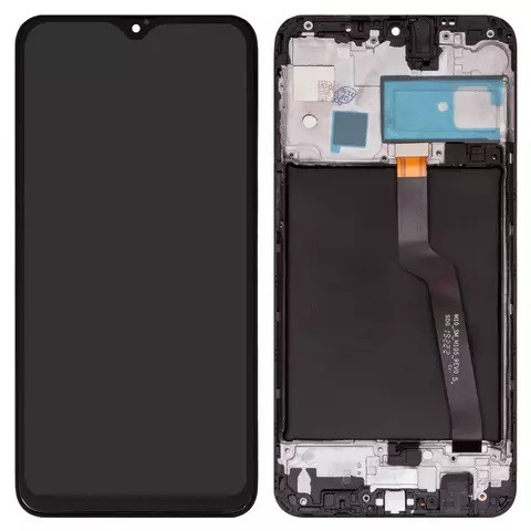 Дисплейний модуль для Samsung A105 Galaxy A10, з рамкою, High Copy, Black - 1