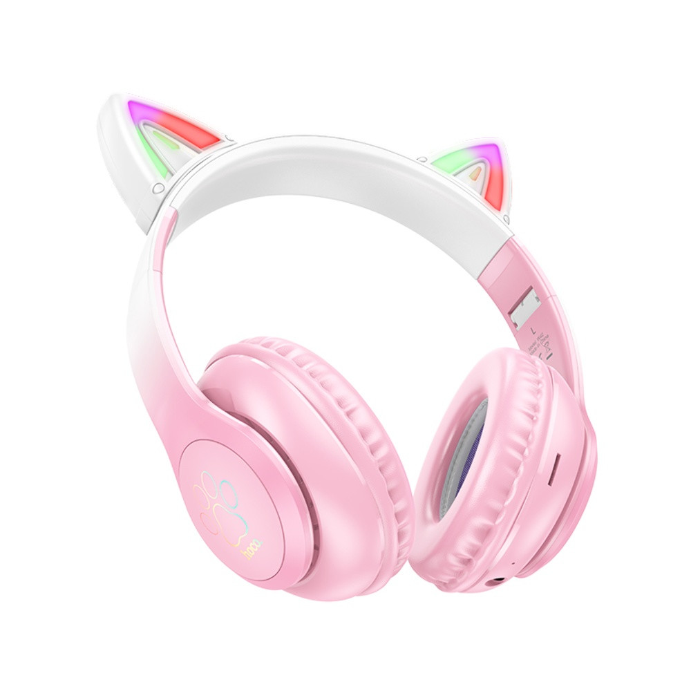 Безпровідна гарнітура Hoco W42 Cat Ear Pink - 2