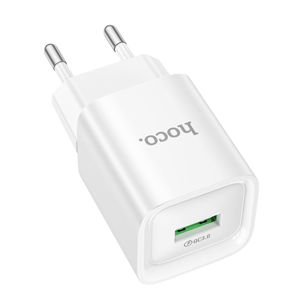 Мережевий зарядний пристрій Hoco C145A, QC 3.0 18W, White - 9