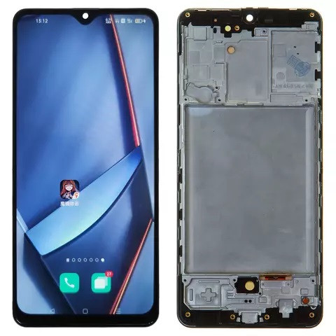 Дисплейний модуль для Samsung A315 Galaxy A31, з рамкою, High Copy, Small OLED, Black - 1