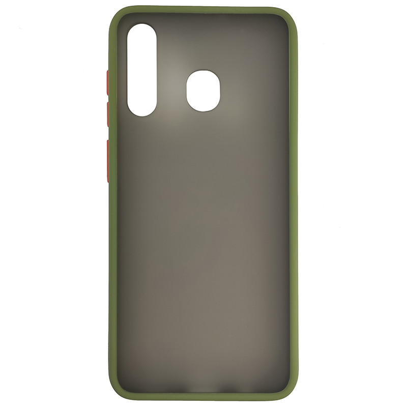 Чохол Totu Copy Gingle Series for Samsung A20S Dark Green+Orange - 3