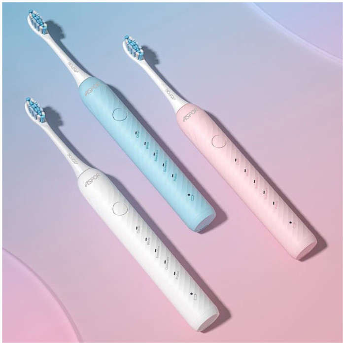 Електрична ультразвукова зубна щітка Aspor K5, 2W, 1800mAh, IPX7 White - 4