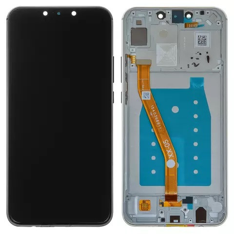 Дисплейний модуль для Huawei Nova 3i, P Smart Plus, з рамкою, High Copy, Pearl White - 1