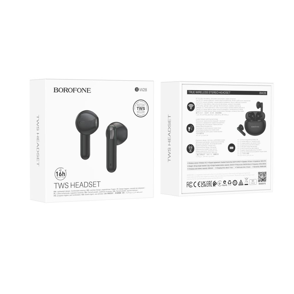 Безпровідна гарнітура Borofone BW28 White - 2