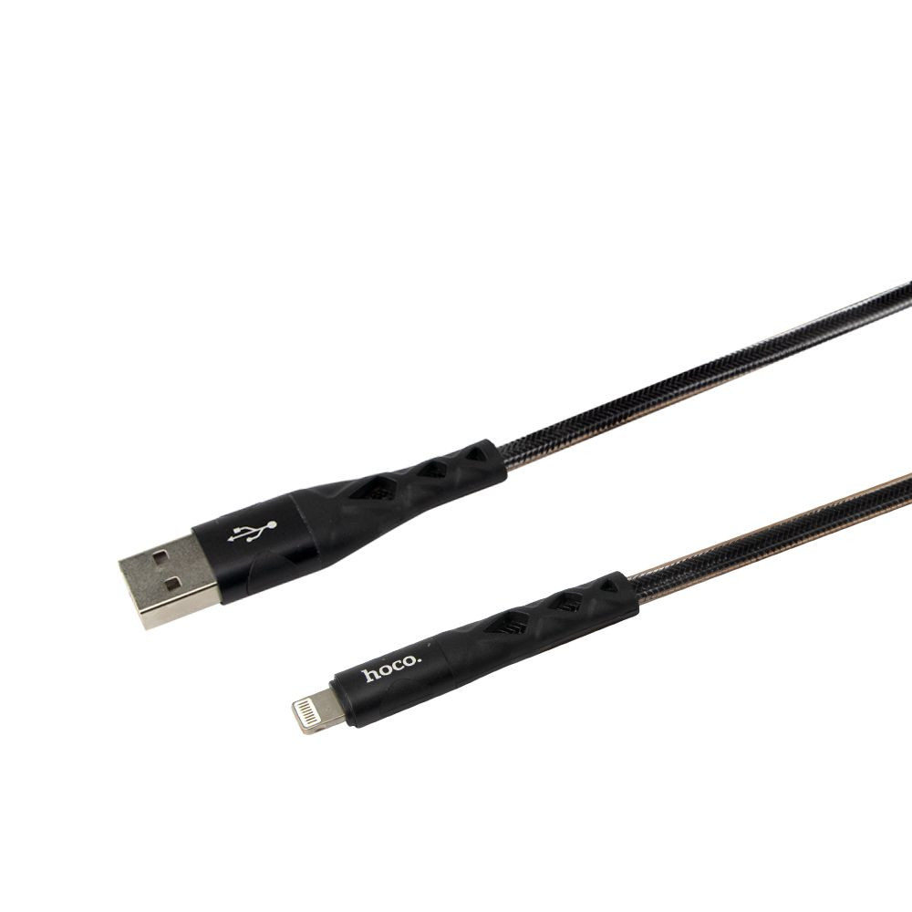 Кабель Hoco U105, Lightning, 1.2m, 2.4A, Gray - 8