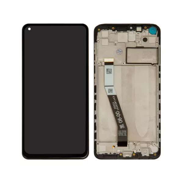 Дисплейний модуль для Xiaomi Redmi 10X 4G, Redmi Note 9, з рамкою, High Copy, Black - 1