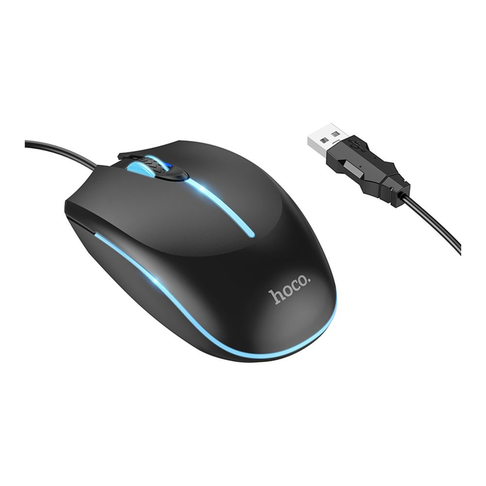 Провідна миша Hoco GM37 Wonderful, White - 10