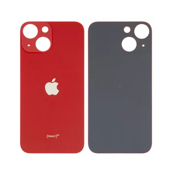Задня панель корпуса для iPhone 13 mini, червона, не потрібно знімати скло камери, big hole - 1