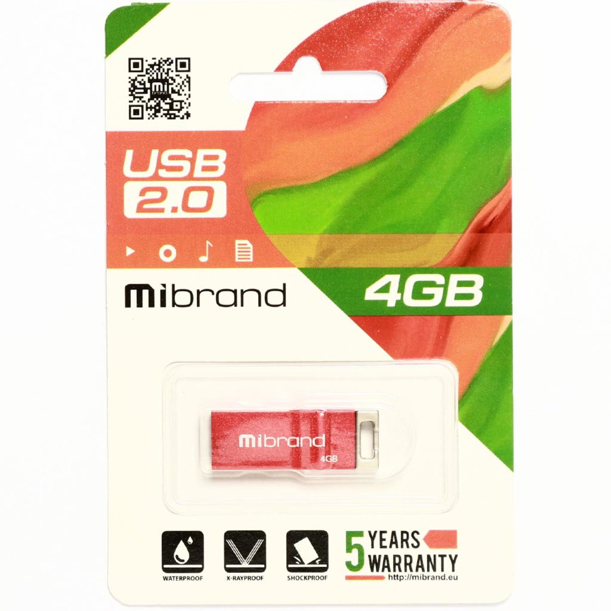 Флешка Mibrand USB 2.0 Chameleon 4Gb Red - 1