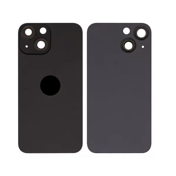Задня кришка для iPhone 13 mini, зі склом камери, Small Hole, Black - 1