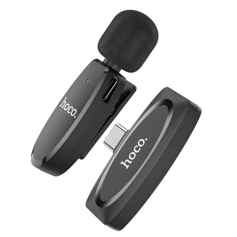 Мікрофон петличний бездротовий Hoco L15 Type-C Black - 3