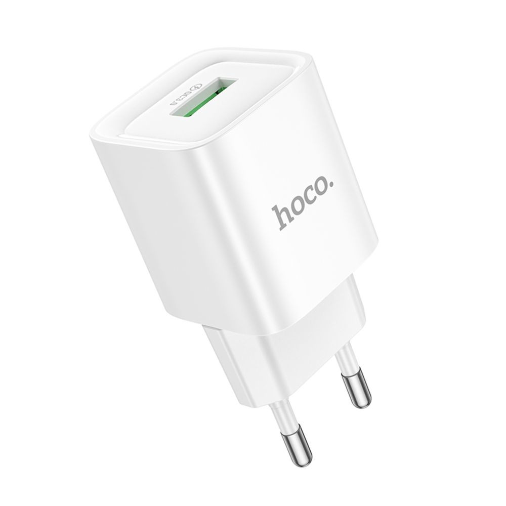 Мережевий зарядний пристрій Hoco C145A, QC 3.0 18W, White - 11