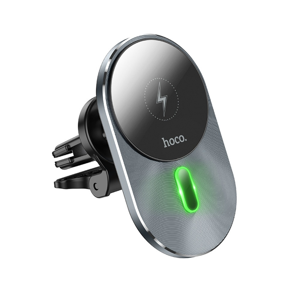 Автотримач Hoco CA91, Wireless Charging MagSafe, 15W, Space Grey - 1