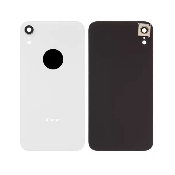 Задня панель корпуса для iPhone XR, біла, із склом камери, small hole - 1