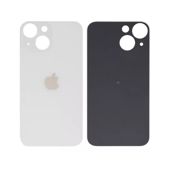 Задня панель корпуса для iPhone 13 mini, біла, не потрібно знімати скло камери, big hole, starlight - 1