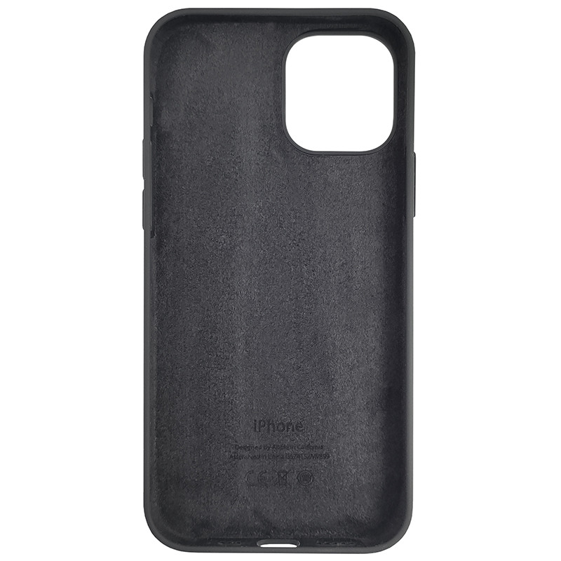 Чохол HQ Silicone Case iPhone 12/12 Pro Black (без MagSafe) - 4