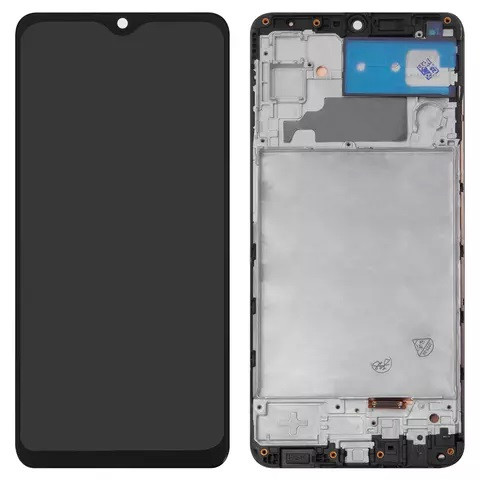 Дисплейний модуль для Samsung M325 Galaxy M32, з рамкою, High Copy, Small OLED, Black - 1