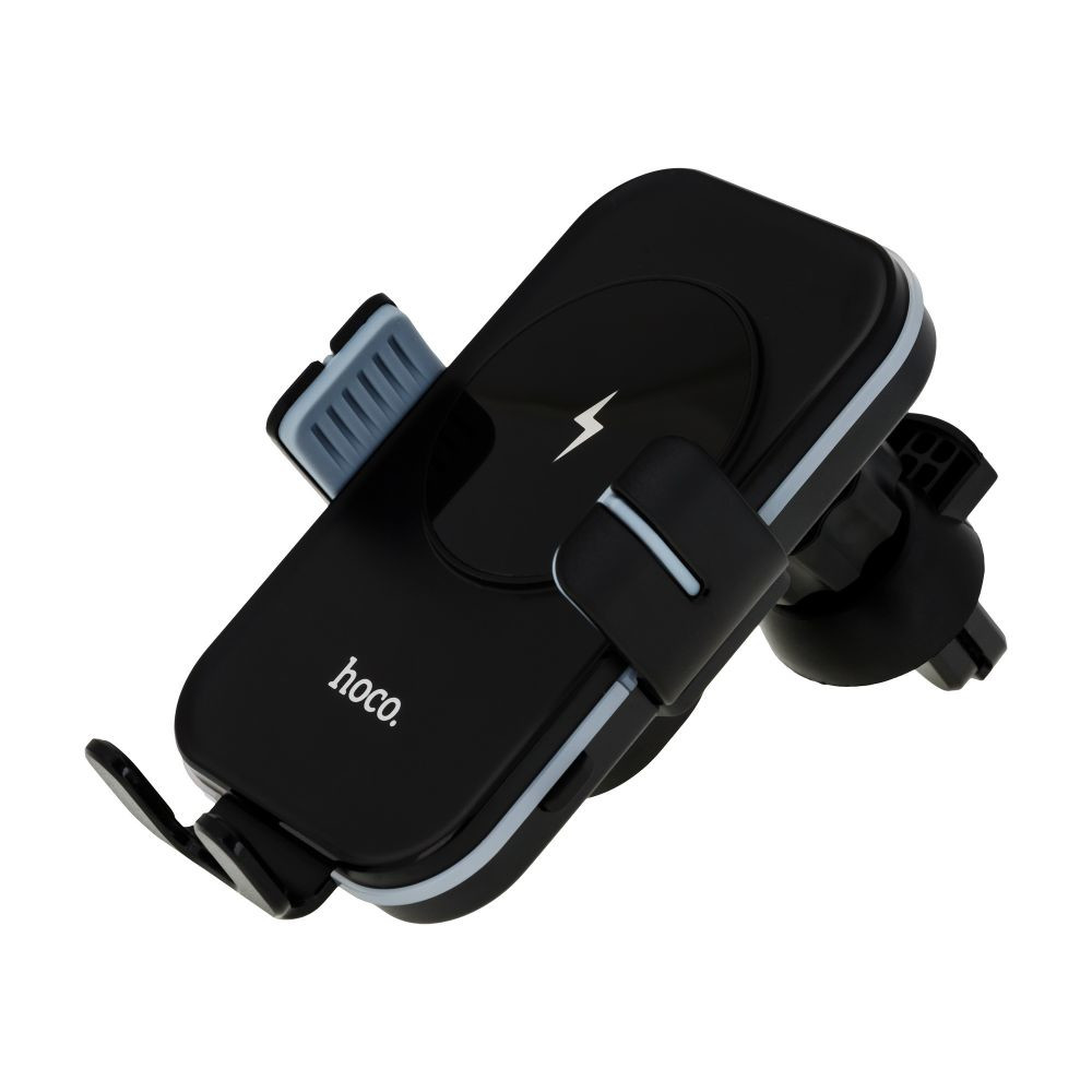 Автотримач Hoco CA80 Buddy smart Wireless Fast Charging Black-Gray - 1