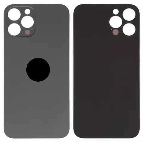 Задня кришка для iPhone 12 Pro Max, зі склом камери, Small Hole, Graphite - 1