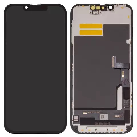 Дисплейний модуль для iPhone 13 Pro, High Copy, без мікросхеми, OLED, YK OEM hard, Black - 1