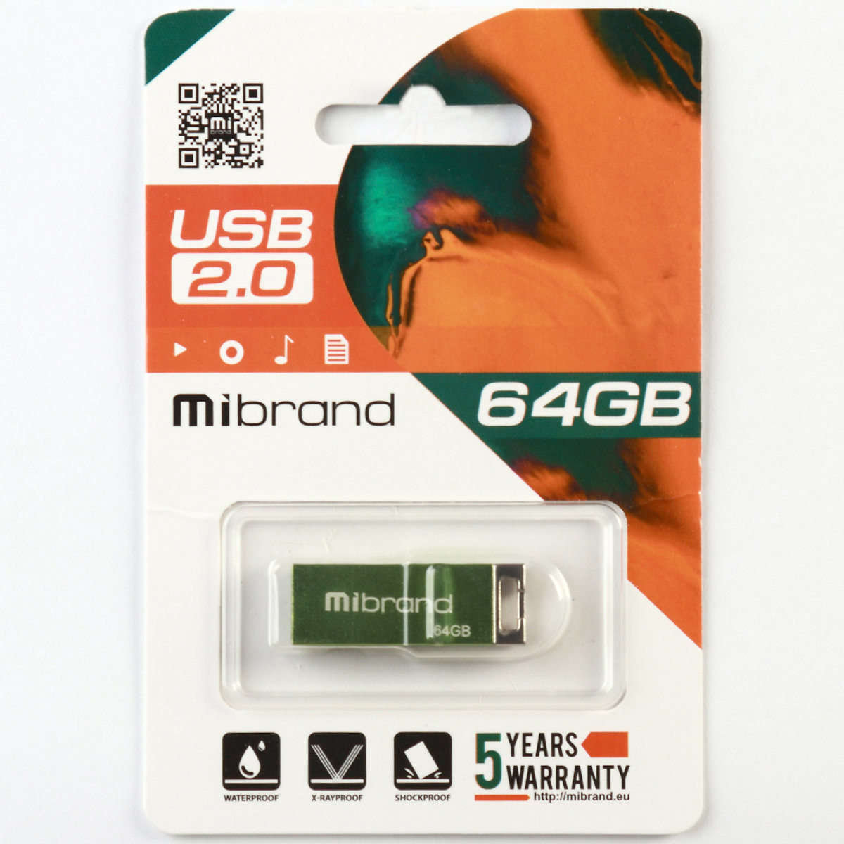 Флешка Mibrand USB 2.0 Chameleon 64Gb Light green - 2