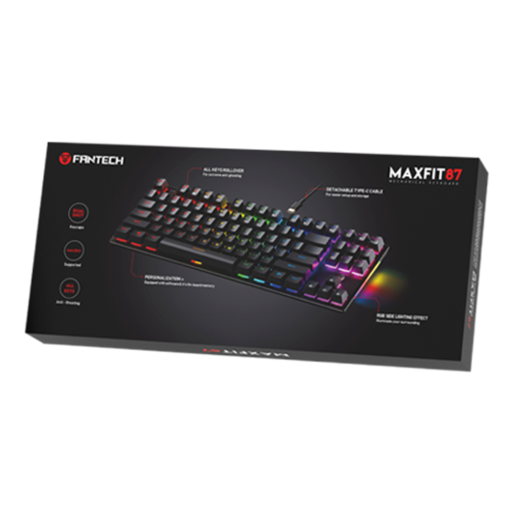 Клавіатура Fantech MAXFIT 87 MK856 RGB Blue Switch Black - 6