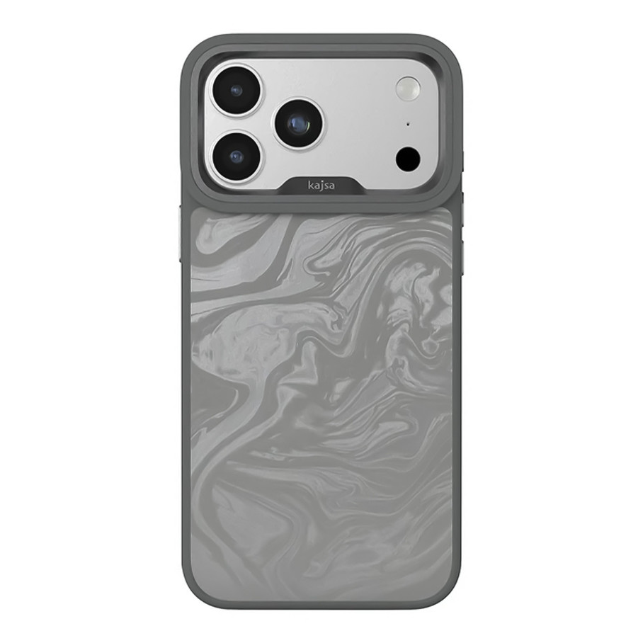 Чохол Kajsa Glamorous Collection Fluid Art with MagSafe для iPhone 17 Pro Max, Grey - 1