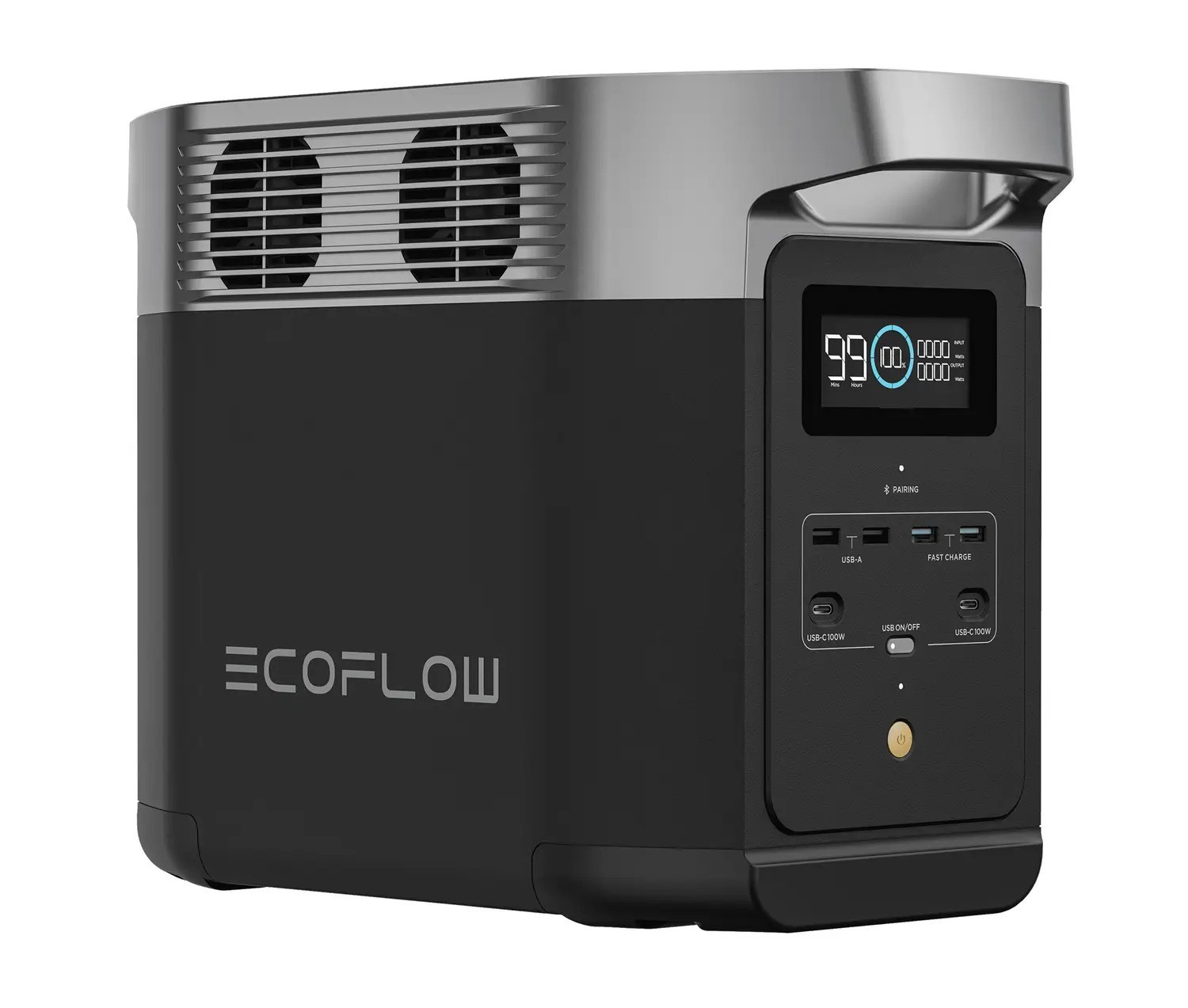 Портативна зарядна станція EcoFlow Delta 2, 1800W, 1024 Wh, LiFePo4, China Version, Black - 2