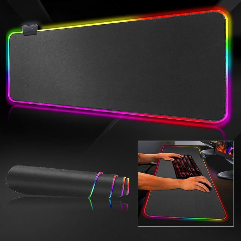 Килимок для миші Jedel MP-02, 800х300 mm, з RGB-підсвіткою, Black - 6