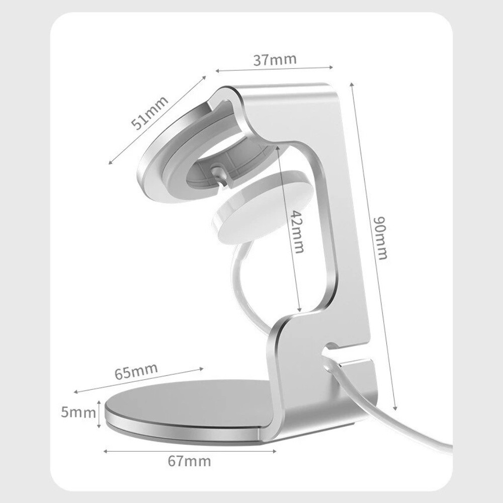 Настільний тримач T5 для Apple Watch, Silver - 4