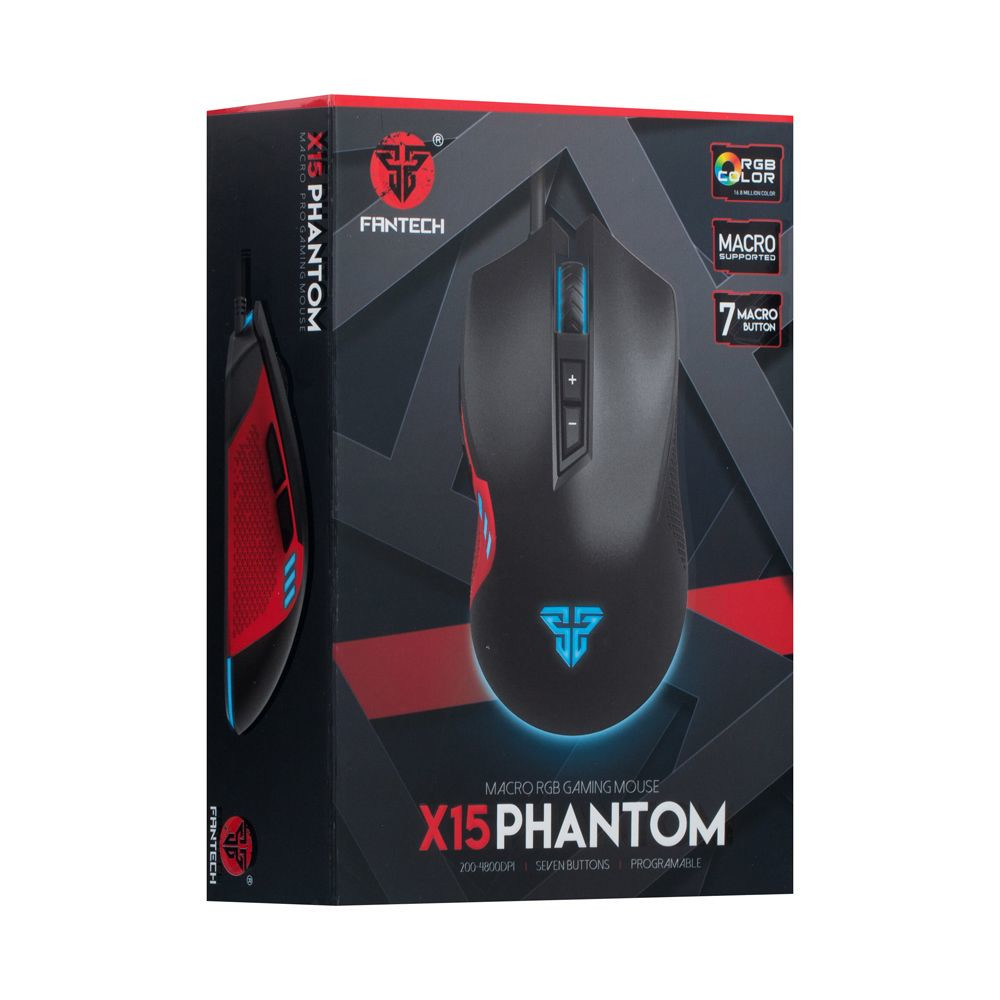 Комп'ютерна USB миша Fantech X15 Phantom Black - 2