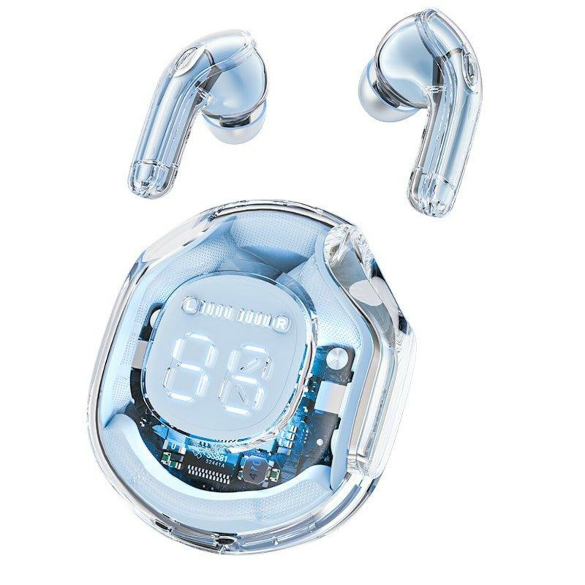 Безпровідна гарнітура Acefast T8 Crystal, Ice Blue - 3