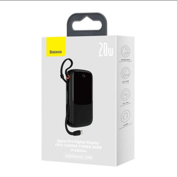 Універсальна мобільна батарея Baseus Qpow Pro, Digital Display, 10000mAh, Black - 2