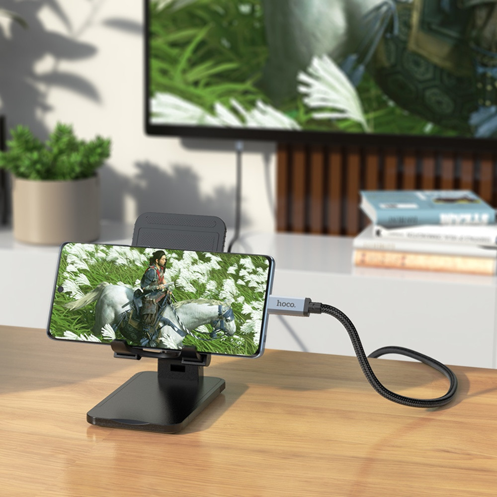 Кабель Hoco US05 USB4 8K Type-C to Type-C PD 100W 1m,Black - 2