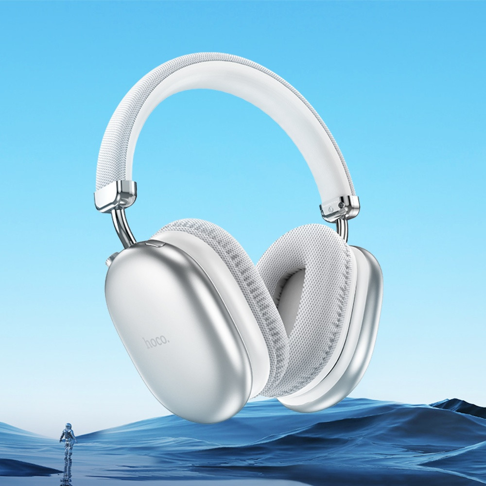 Безпровідна гарнітура Hoco W35 Max Joy, Silver - 6