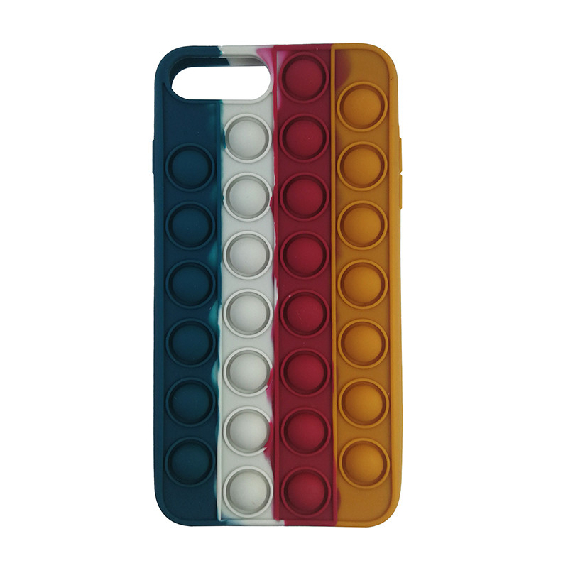 Чохол Pop it Silicon case iPhone 6/7/8 Plus  Blue+White+Red - 1