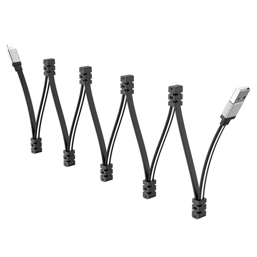 Кабель Hoco U103 Magnetic Absorption, Lightning, 1m, 2.4A, Black - 1