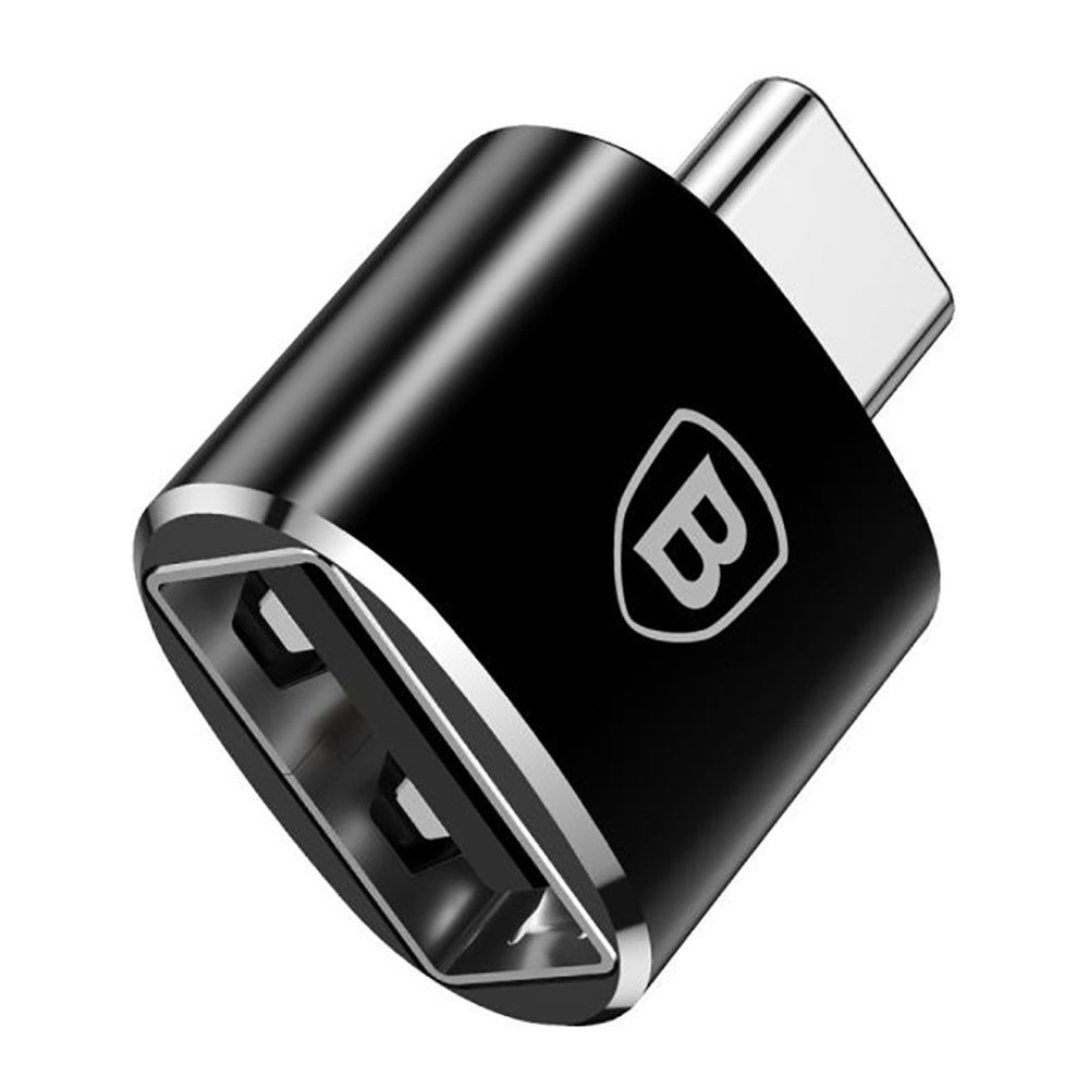 USB Перехідник Baseus USB to Type-C CATOTG Black - 1