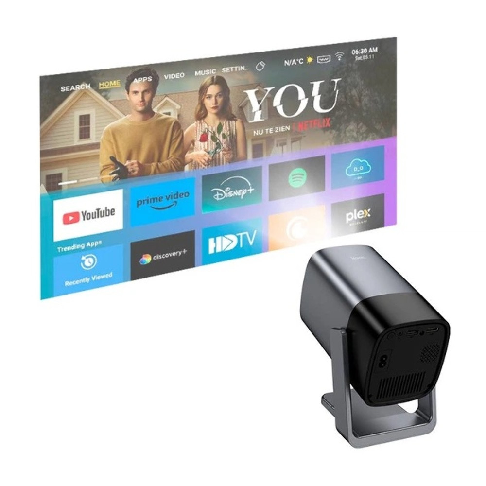 Проектор Hoco DT7, Android version, 1080P, Metal Gray - 8