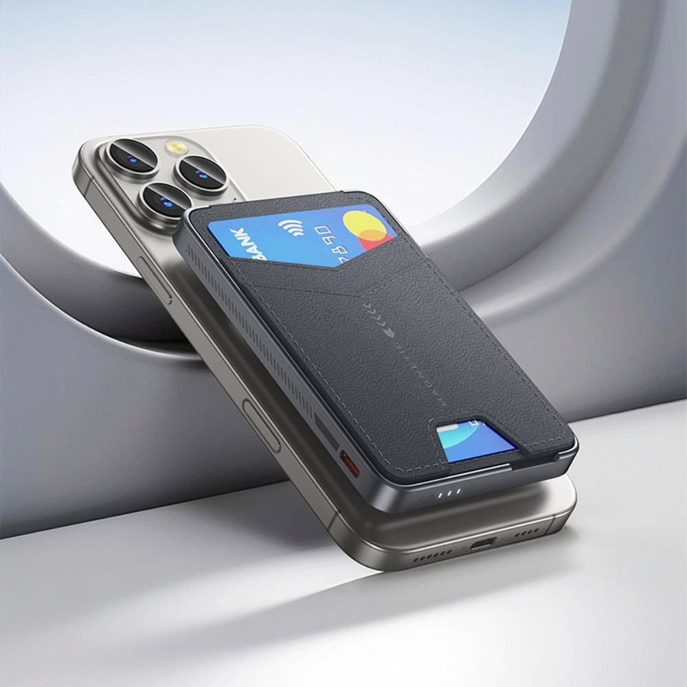 Універсальна мобільна батарея Hoco Q46 5000mAh Magnetic Wireless Charging PD 20W, Gray - 11