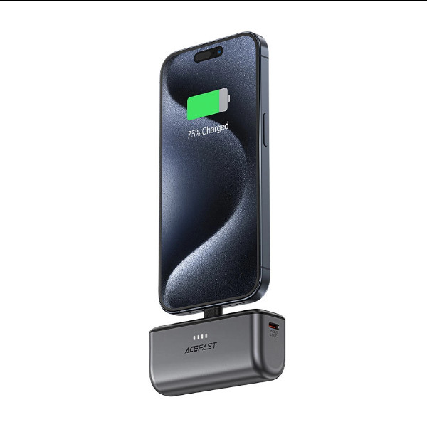 Універсальна мобільна батарея Acefast M9, 20W, Cable Type-C, 5000mAh, Black - 6