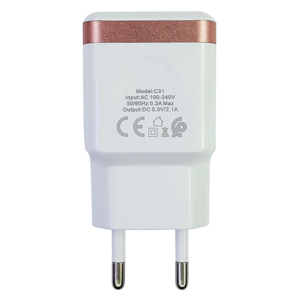 Зарядний пристрій Konfulon C31 + S02, 2xUSB, 2,1A Cable MicroUSB - 3