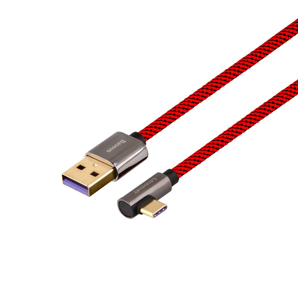 Кабель Baseus Legend Series Elbow Fast Charging Data Cable USB to Type-C 66W 2m Red - 1