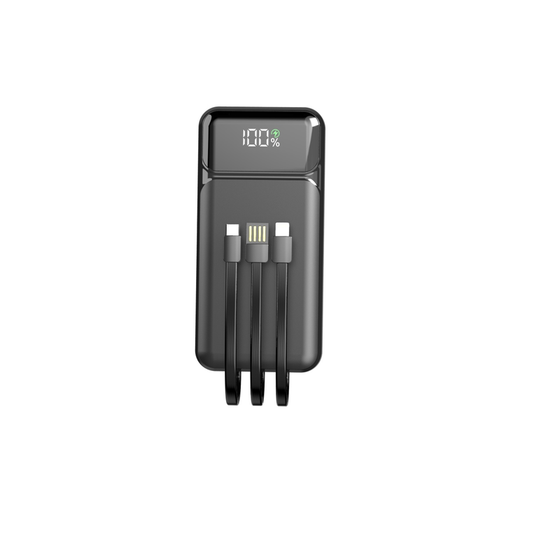 Універсальна мобільна батарея Aspor A316, PD 22.5W, 20000 mAh, Cable USB-A/Type-C/Lightning Black - 1