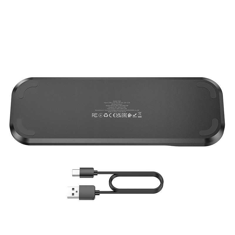 Безпровідний зарядний пристрій Hoco CQ5, 3 in 1, 22.5W, Black - 9