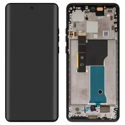 Дисплейний модуль для Motorola XT2307 Moto Edge 40 Neo, з рамкою, Original PRC, Black - 1