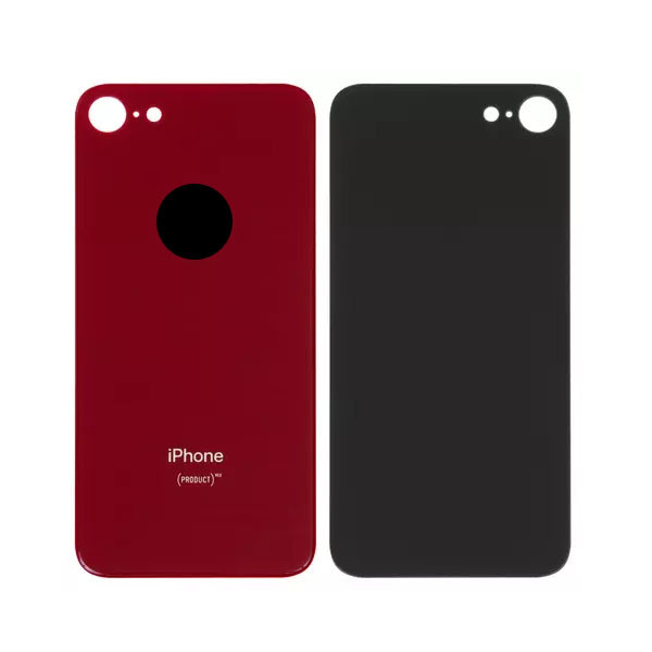 Задня панель корпуса для iPhone 8, червона, не потрібно знімати скло камери, big hole - 1