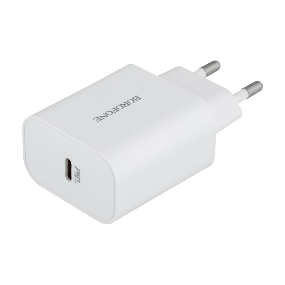 Мережевий зарядний пристрій Borofone BA57A, PD 20W, White - 5